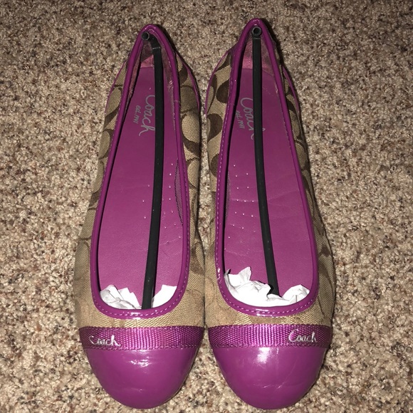 purple coach shoes